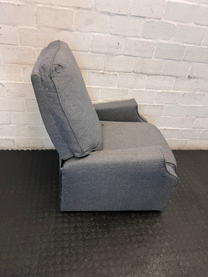 Lazy Boy Grey Fabric Recliner Armchair - Well Used - 2ndhandwarehouse.com
