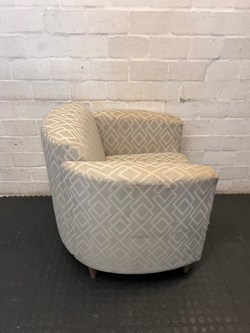 Pair of Coricraft Tub Chairs - Frayed & Stained Fabric - 2ndhandwarehouse.com