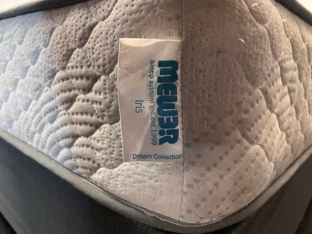 Double Bed & Mewar Iris Mattress - Grey Base (Staining & Scratches) - 2ndhandwarehouse.com