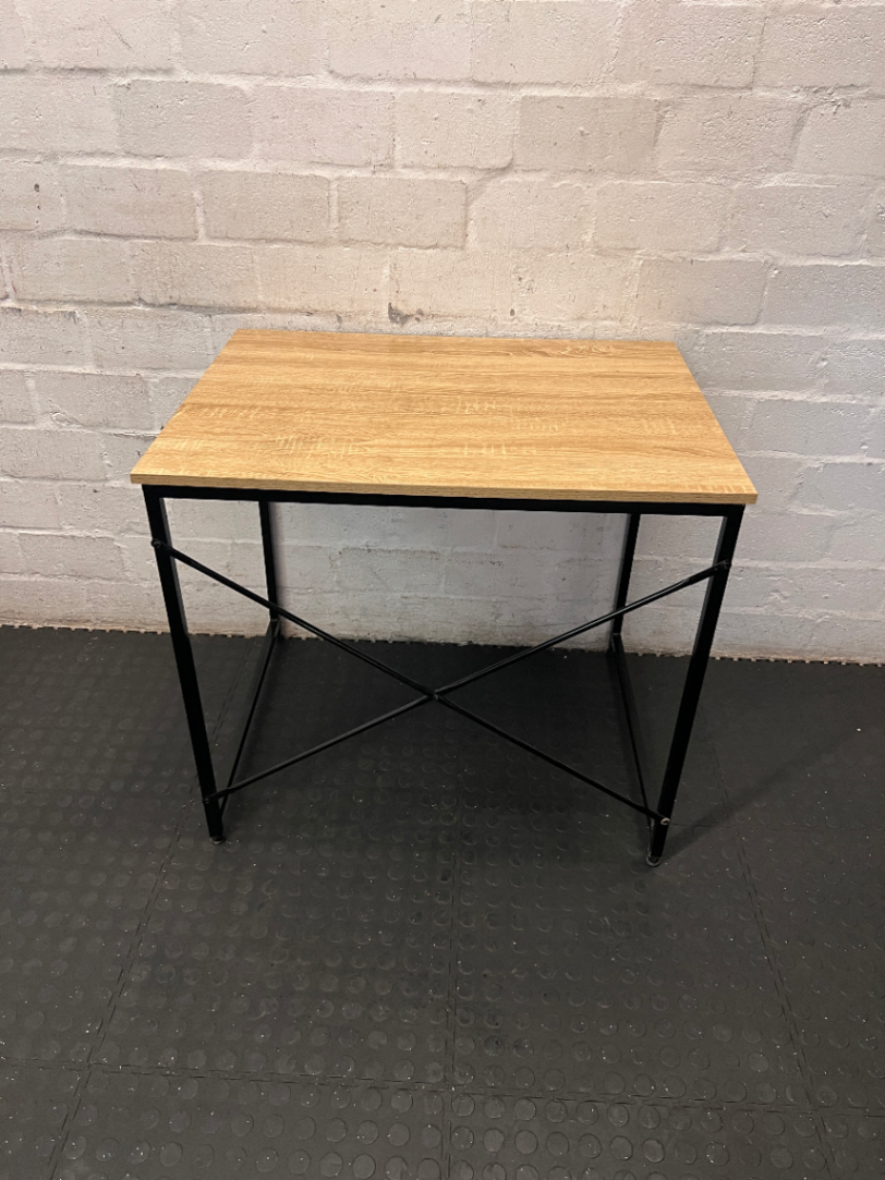 Industrial Style Side Table - Markings on Top - 2ndhandwarehouse.com