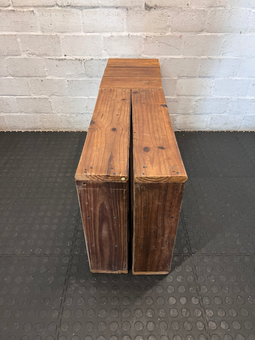 Rustic Mini Bookshelf & Storage Unit - Fair Condition - Significant Wear - 2ndhandwarehouse.com