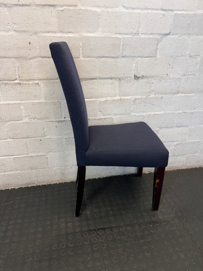 Set of 4 Navy Textured Dining Chairs - Scuffs on Legs - 2ndhandwarehouse.com