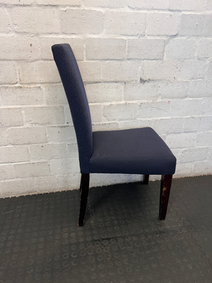 Set of 4 Navy Textured Dining Chairs - Scuffs on Legs - 2ndhandwarehouse.com