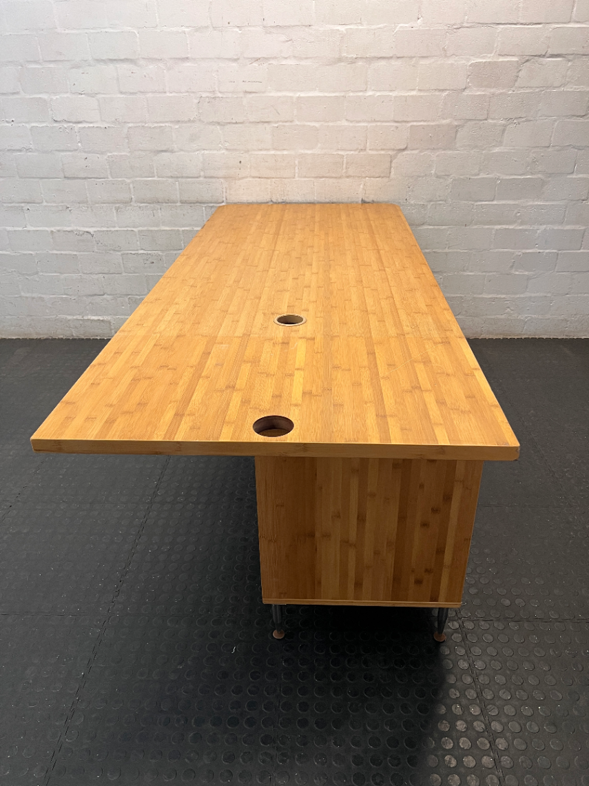 Desk Bottom Cabinet with Slatted Door — Needs Repair & Upkeep - 2ndhandwarehouse.com