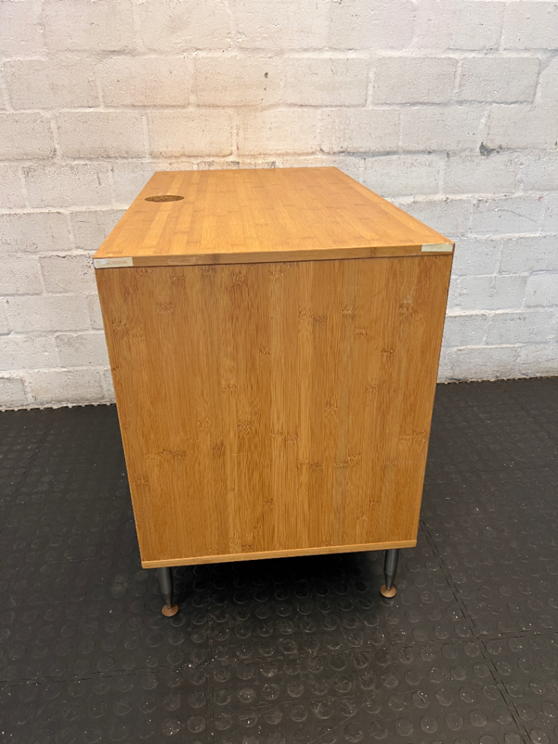 Bamboo-Style Organiser Unit — Damaged Underneath - 2ndhandwarehouse.com