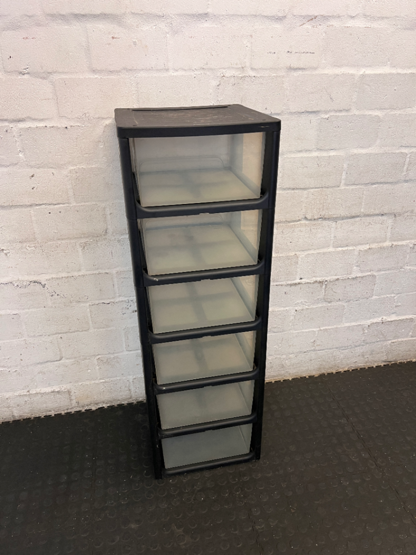 Tall Addis 6-Drawer Plastic Storage Unit — Good Working Order - 2ndhandwarehouse.com