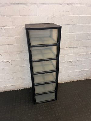 Tall Addis 6-Drawer Plastic Storage Unit — Good Working Order - 2ndhandwarehouse.com