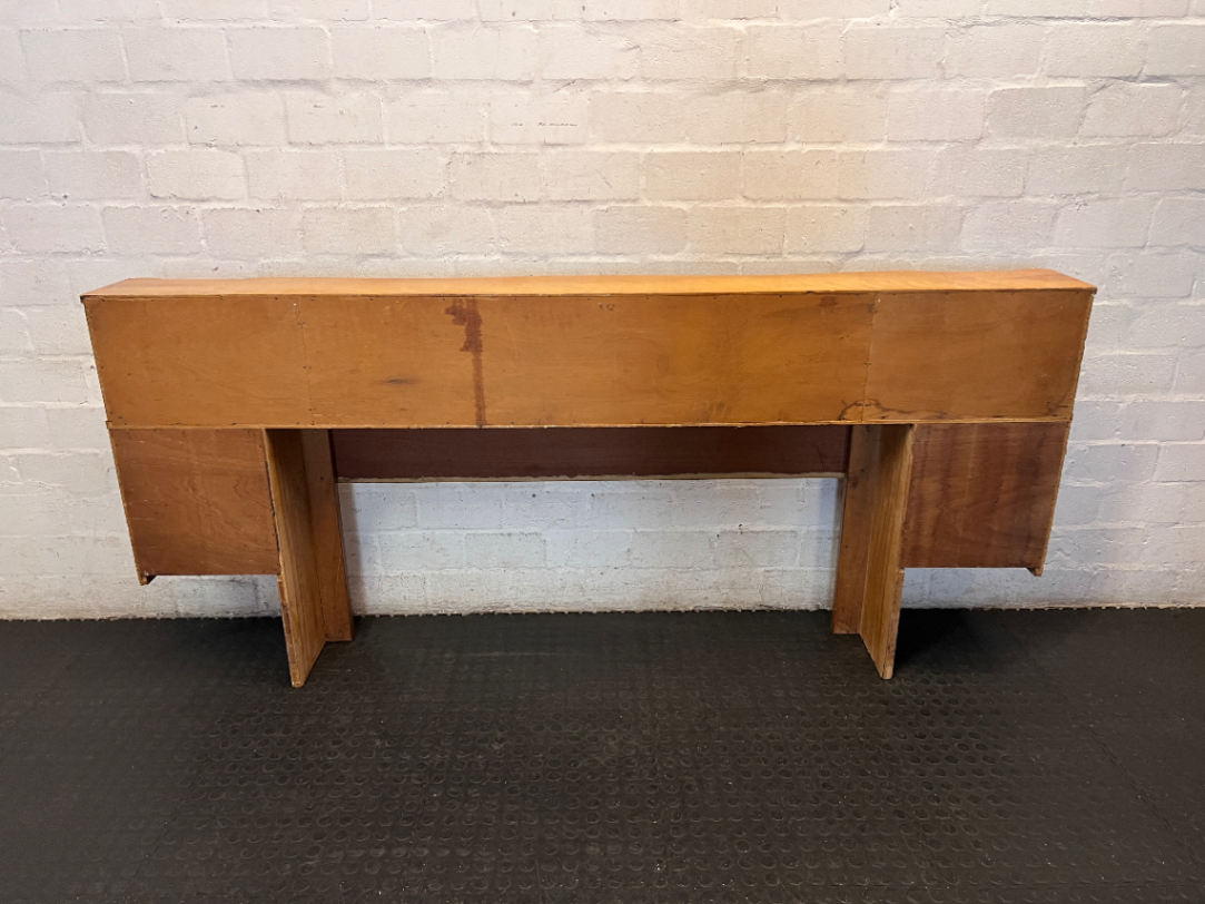Double Wooden Headboard with Integrated Pedestals - 2ndhandwarehouse.com