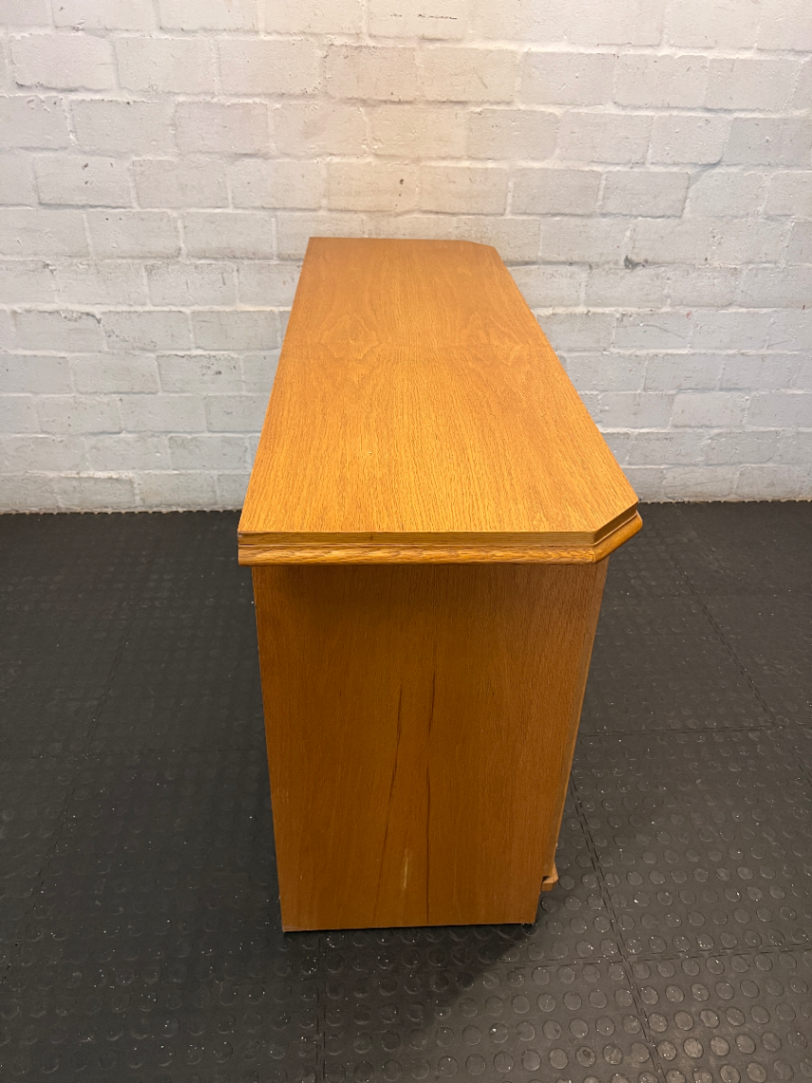 Solid Oak Three-Door Sideboard — Very Good Condition - 2ndhandwarehouse.com