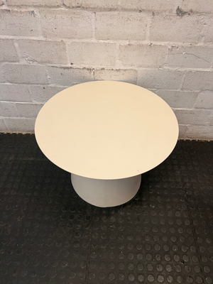 Modern Round Tapered Pedestal Coffee Table — Fair Used Condition - 2ndhandwarehouse.com