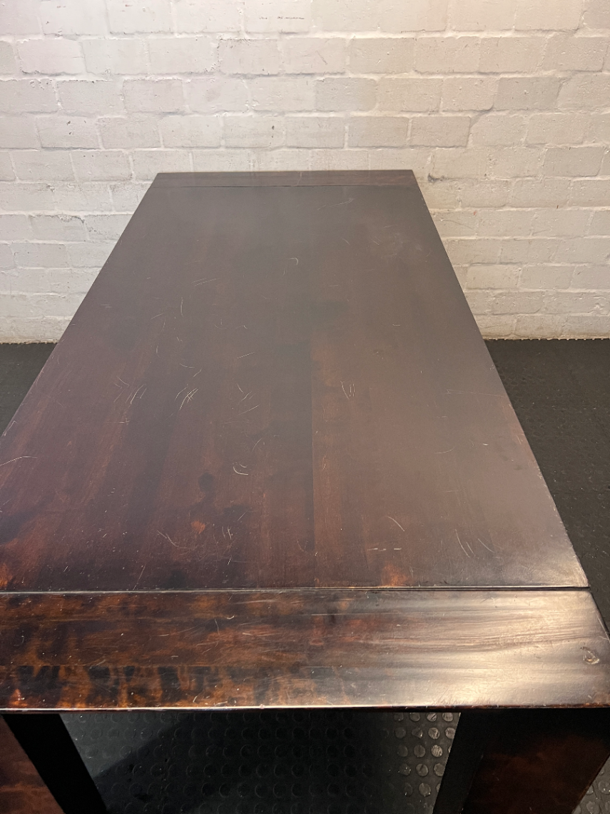 Coricraft 8 Seater Dining Table in Dark Wood Stain — Surface Scratches; Requires Sanding and Re-stain - 2ndhandwarehouse.com