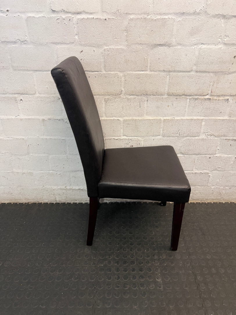 Modern Black Upholstered Dining Chair — Well Used Dining C - 2ndhandwarehouse.com