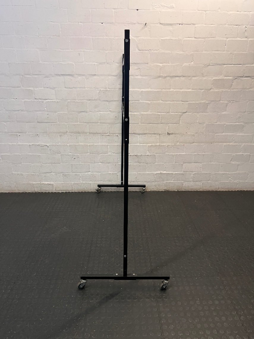 Double Tier Mobile Black Metal Clothing Rail — Well Used C - 2ndhandwarehouse.com