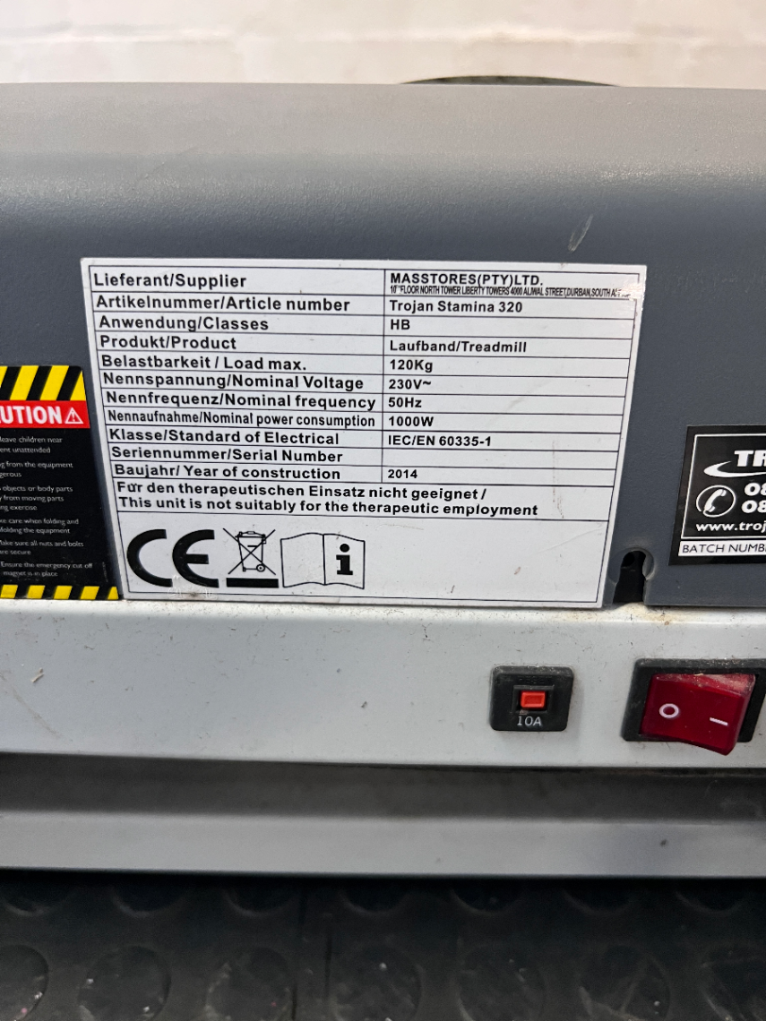 Trojan Grey and White Home Treadmill — Misaligned Running M - 2ndhandwarehouse.com