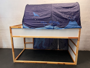 IKEA KURA Reversible Wooden Bunk Bed With Mattress — Good Working Order