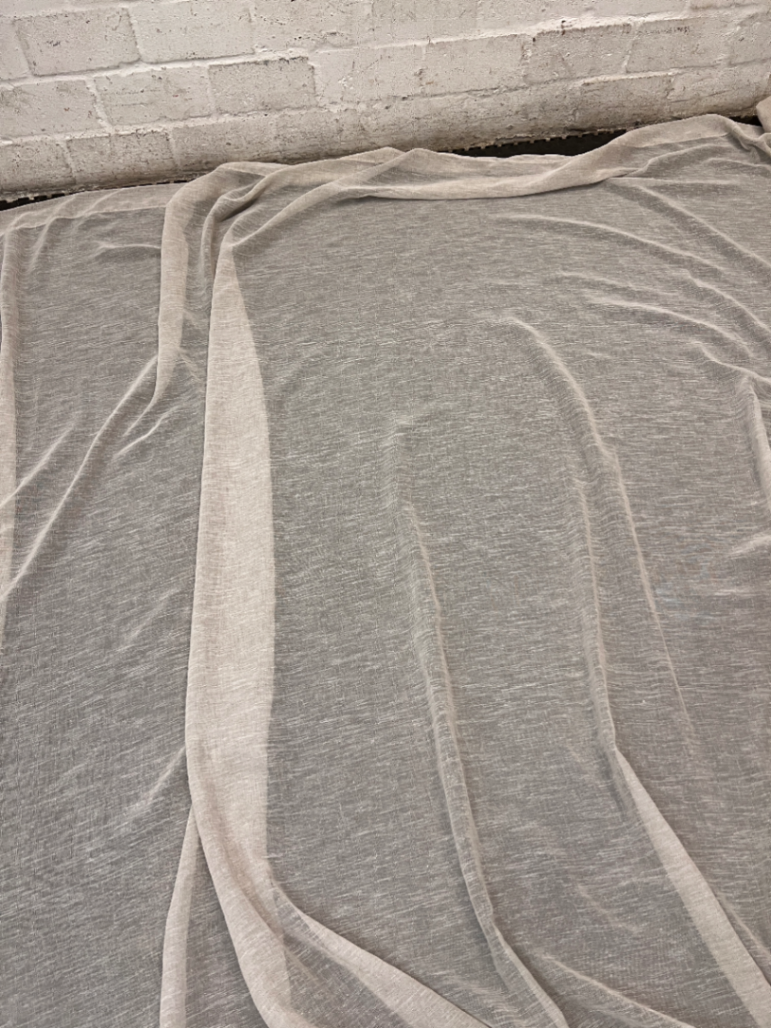 @Home Tapered Neutral Sheer Curtain — Good Used Condition