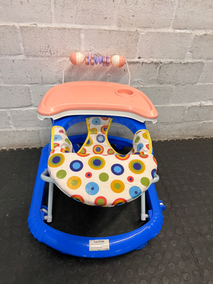 Coloured Plastic Baby Walker with Activity Tray — Good Working Order