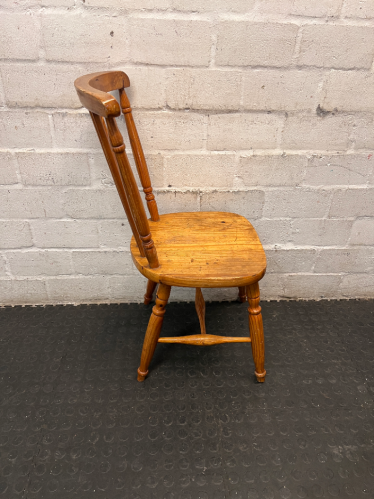 Vintage Windsor-Style Wooden Dining Chair