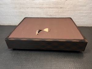 Queen Patterned Upholstered Bed Base
