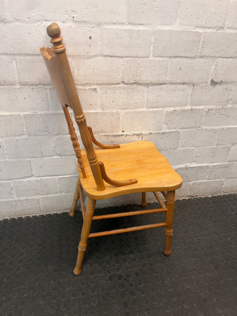 Carved Wooden Spindle Back Dining Chair