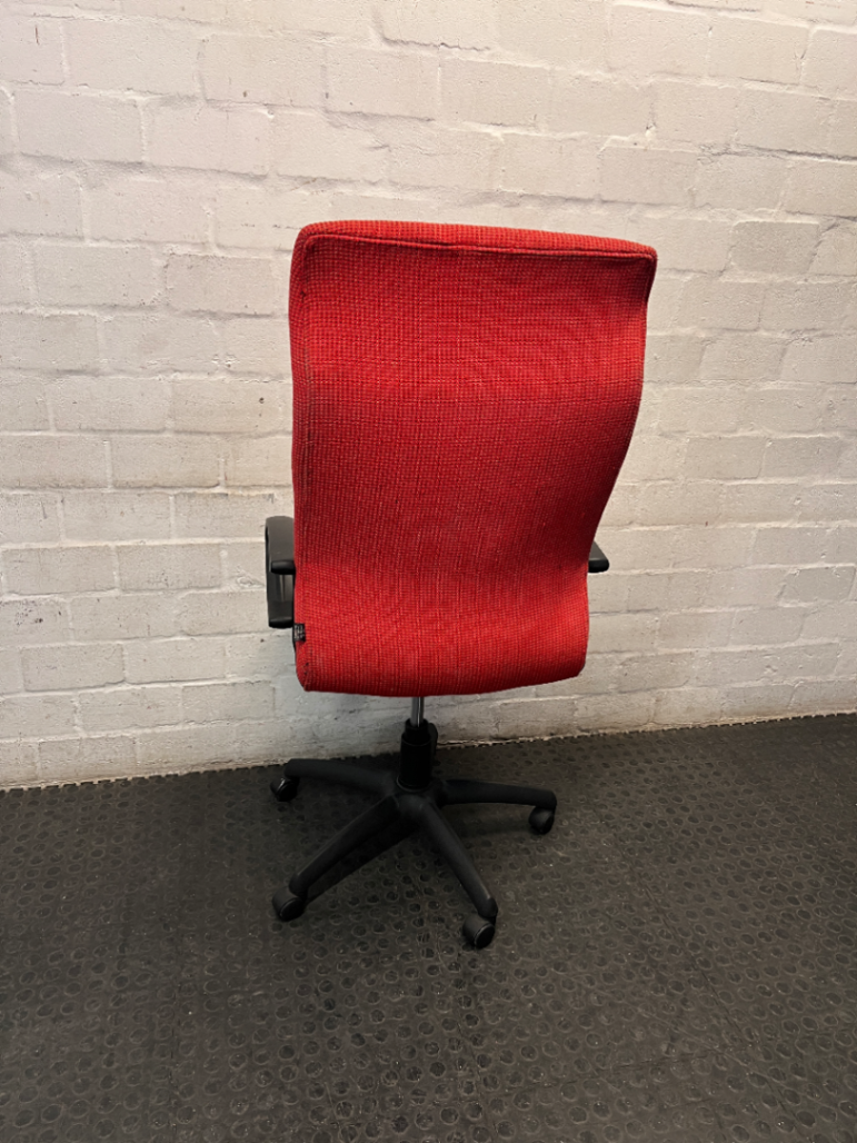 Two-Tone Red and Black High Back Office Chair