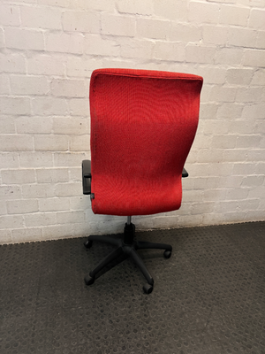 Two-Tone Red and Black High Back Office Chair