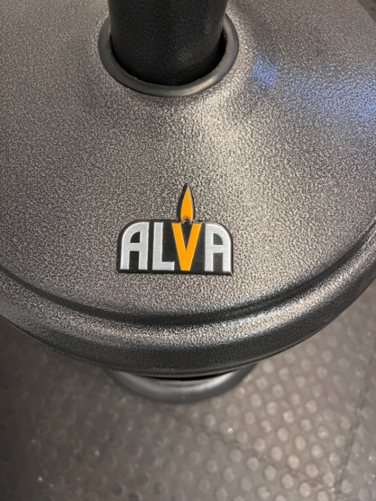 Alva Tall Gas Patio Heater with Silver Reflector — Good Working Order