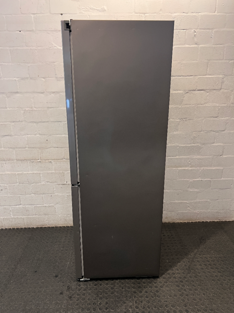 Samsung Silver Fridge Freezer with Water Dispenser — Good Working Order; Used Fair Condition