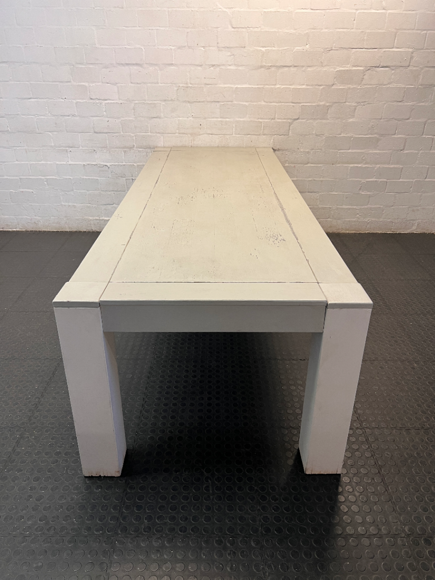 Coricraft White Wooden Dining Table — Good Used Condition