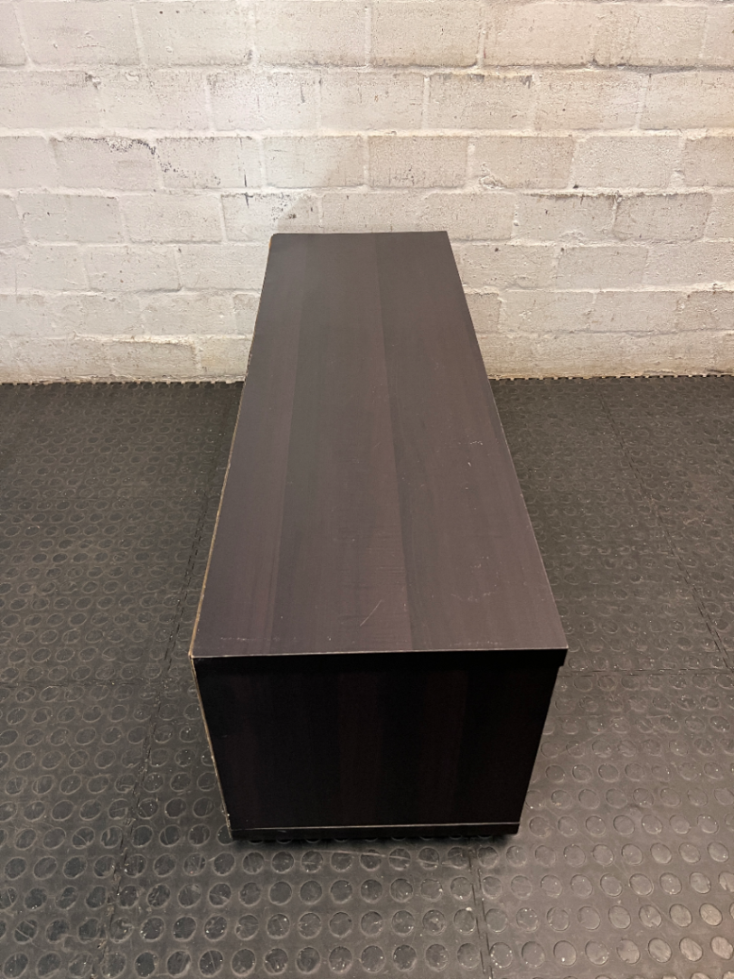 Dark Contemporary TV Unit with Two Cupboards