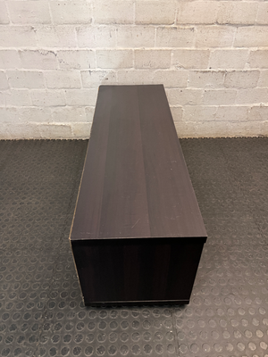 Dark Contemporary TV Unit with Two Cupboards