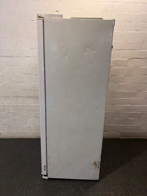 White LG Side-by-Side Fridge Freezer — Good Working Order with Dents on Doors