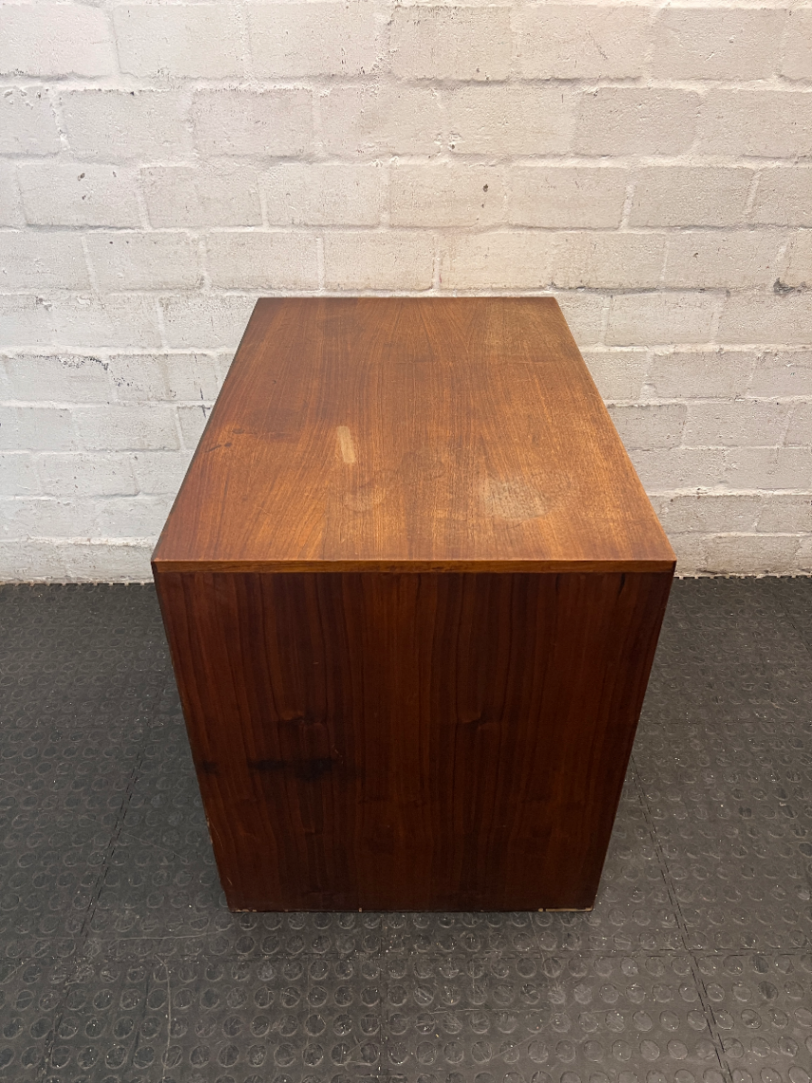 Recessed Panel Wooden Double Door Cabinet — Fair Used Condition