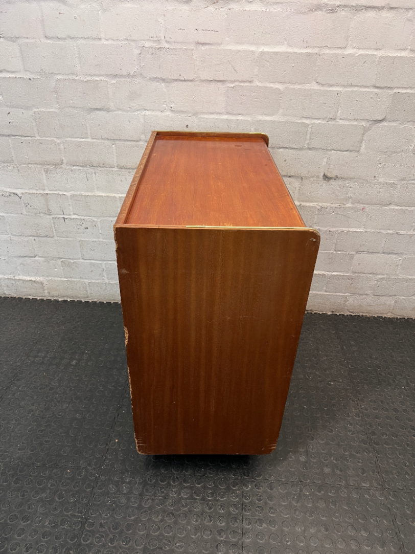 Vintage Mid-Century Style Wooden Chest of Drawers — Well Used Condition