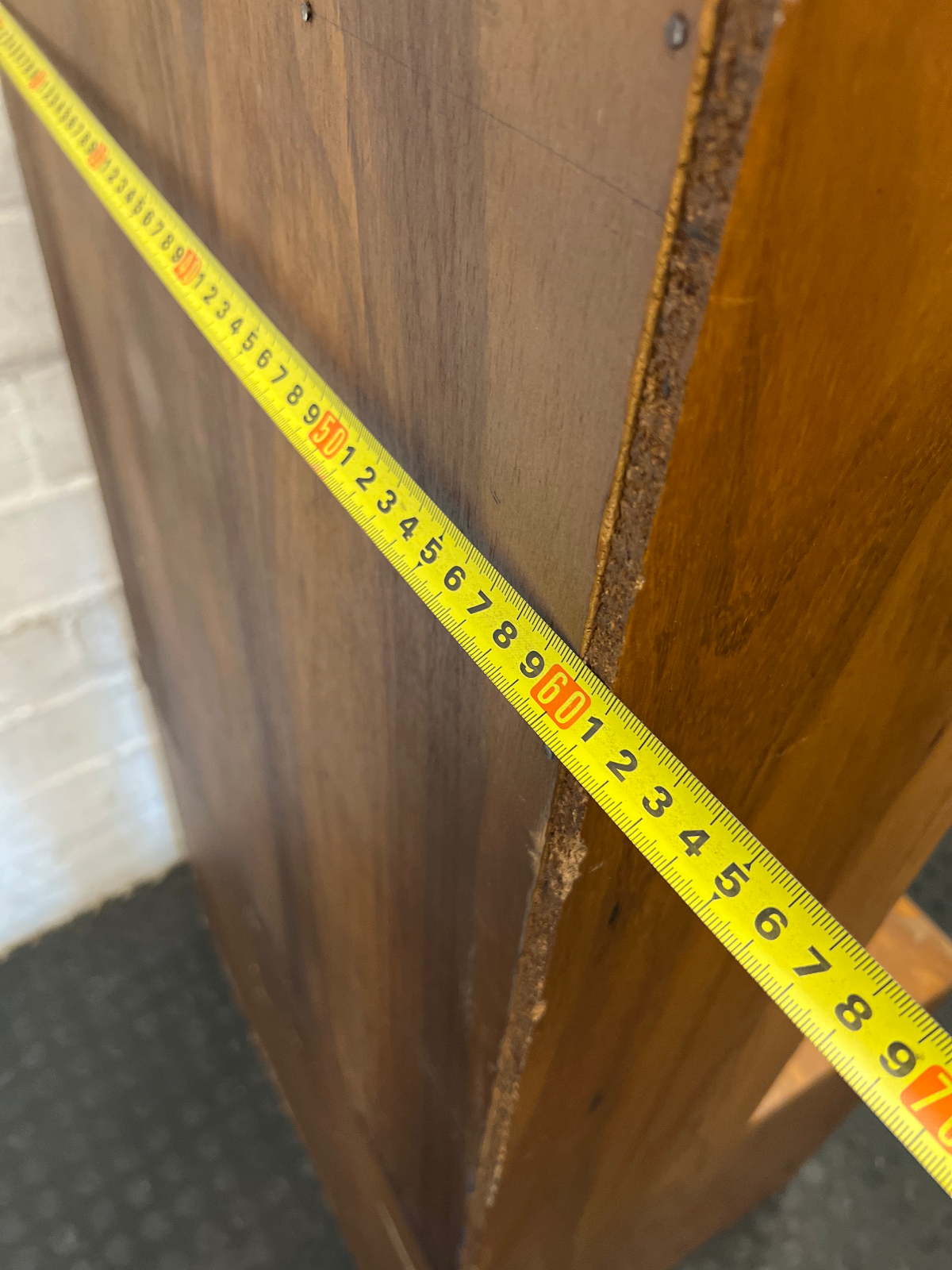 Vintage Stepped Wood Display Cabinet & Drawer Unit - 2ndhandwarehouse.com