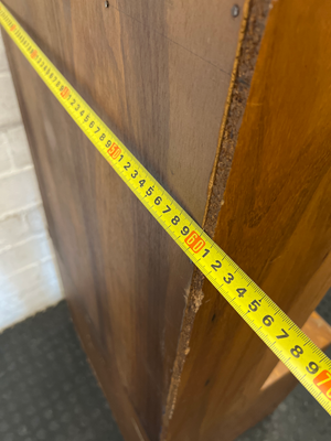Vintage Stepped Wood Display Cabinet & Drawer Unit - 2ndhandwarehouse.com