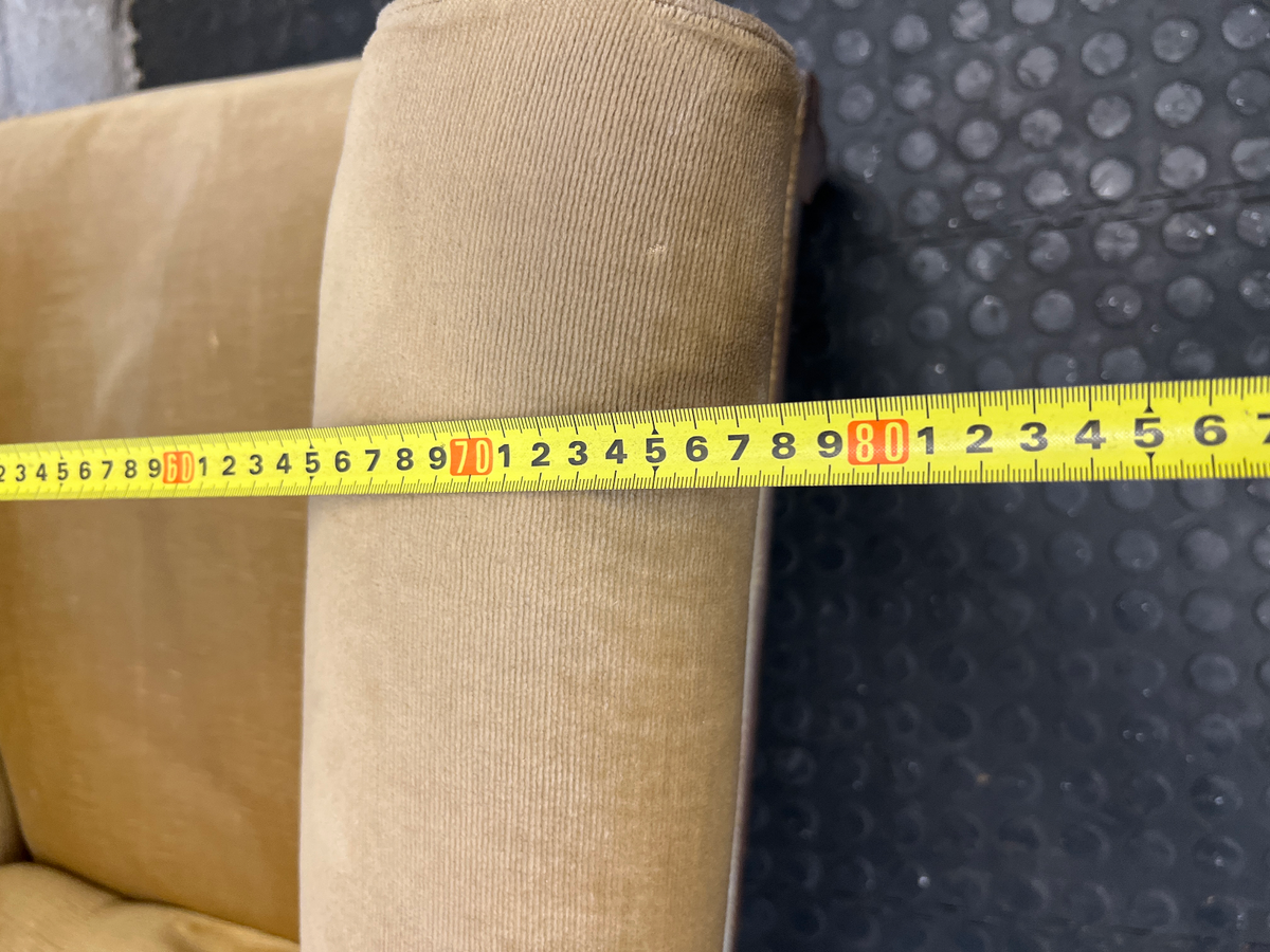 Vintage Tufted Corduroy Armchair in Mustard Gold - 2ndhandwarehouse.com