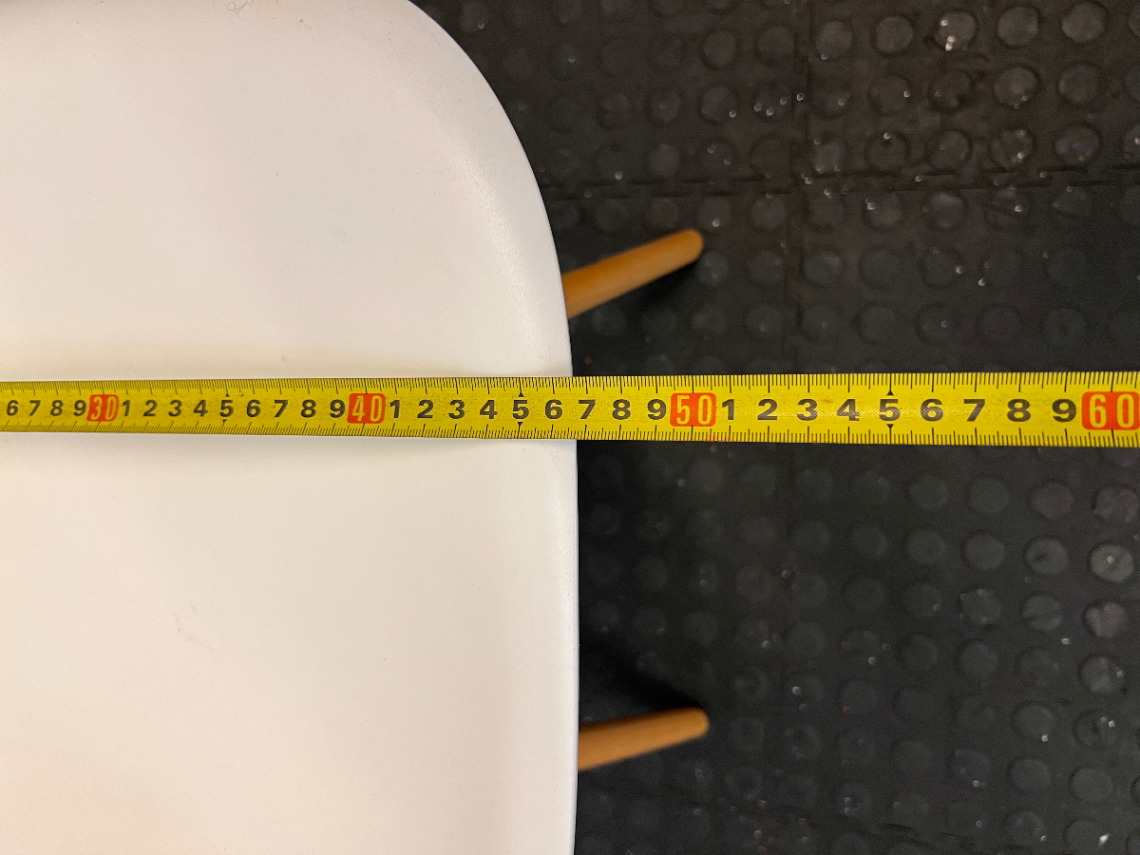 White Eames Style Dining Chair with Timber Base - Good Condition - 2ndhandwarehouse.com