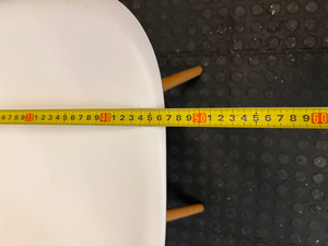 White Eames Style Dining Chair with Timber Base - Good Condition - 2ndhandwarehouse.com