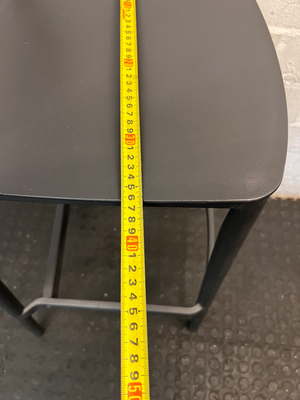 Contemporary Matte Black Bar Stools (Pair) - Like New - 2ndhandwarehouse.com