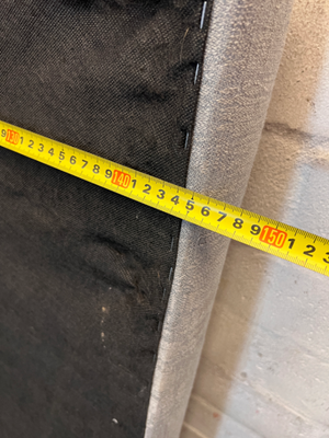 Grey Studded Double Headboard - Minor Sun Discolouration - 2ndhandwarehouse.com