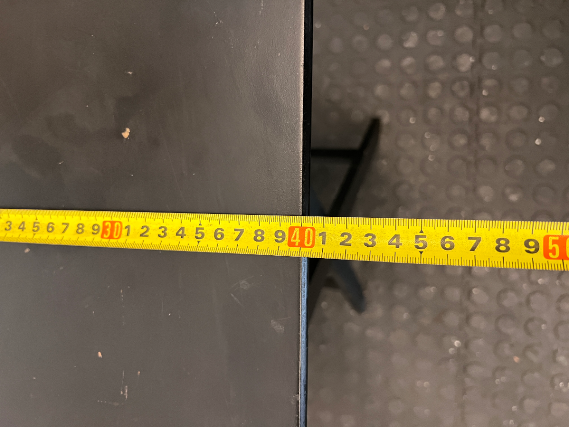 Black Folding Metal Side Table - Used Fair Condition - 2ndhandwarehouse.com