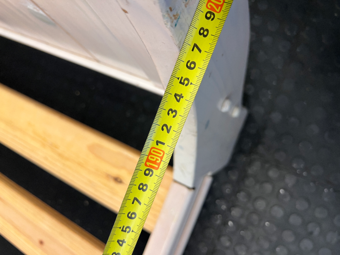 White-Wash Wooden Double Bed Frame with Slats - Fair Condition - 2ndhandwarehouse.com