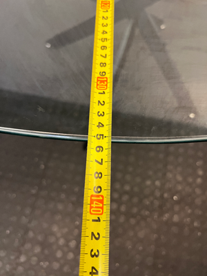Decofurn 160cm Glass Dining Table - Damaged Leg Fittings - 2ndhandwarehouse.com