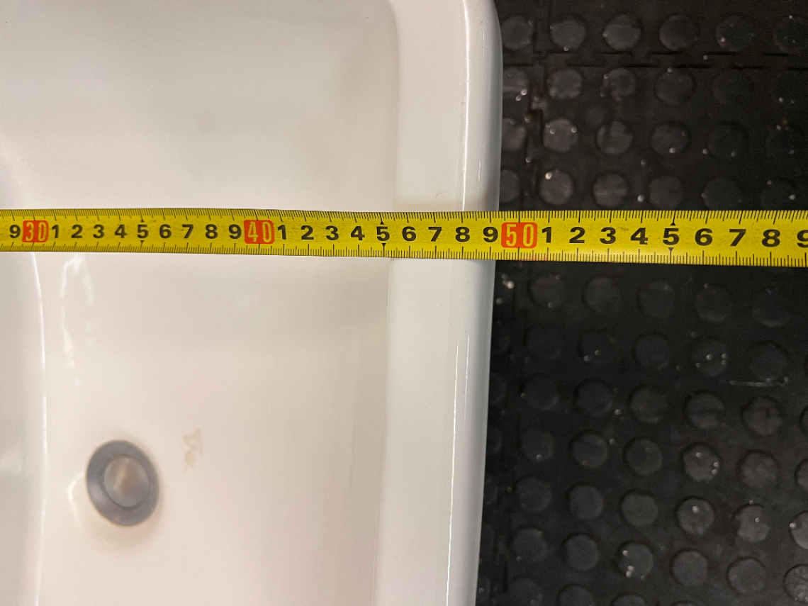 Large Ceramic Bathroom Basin - Used Fair Condition (No Tap) - 2ndhandwarehouse.com