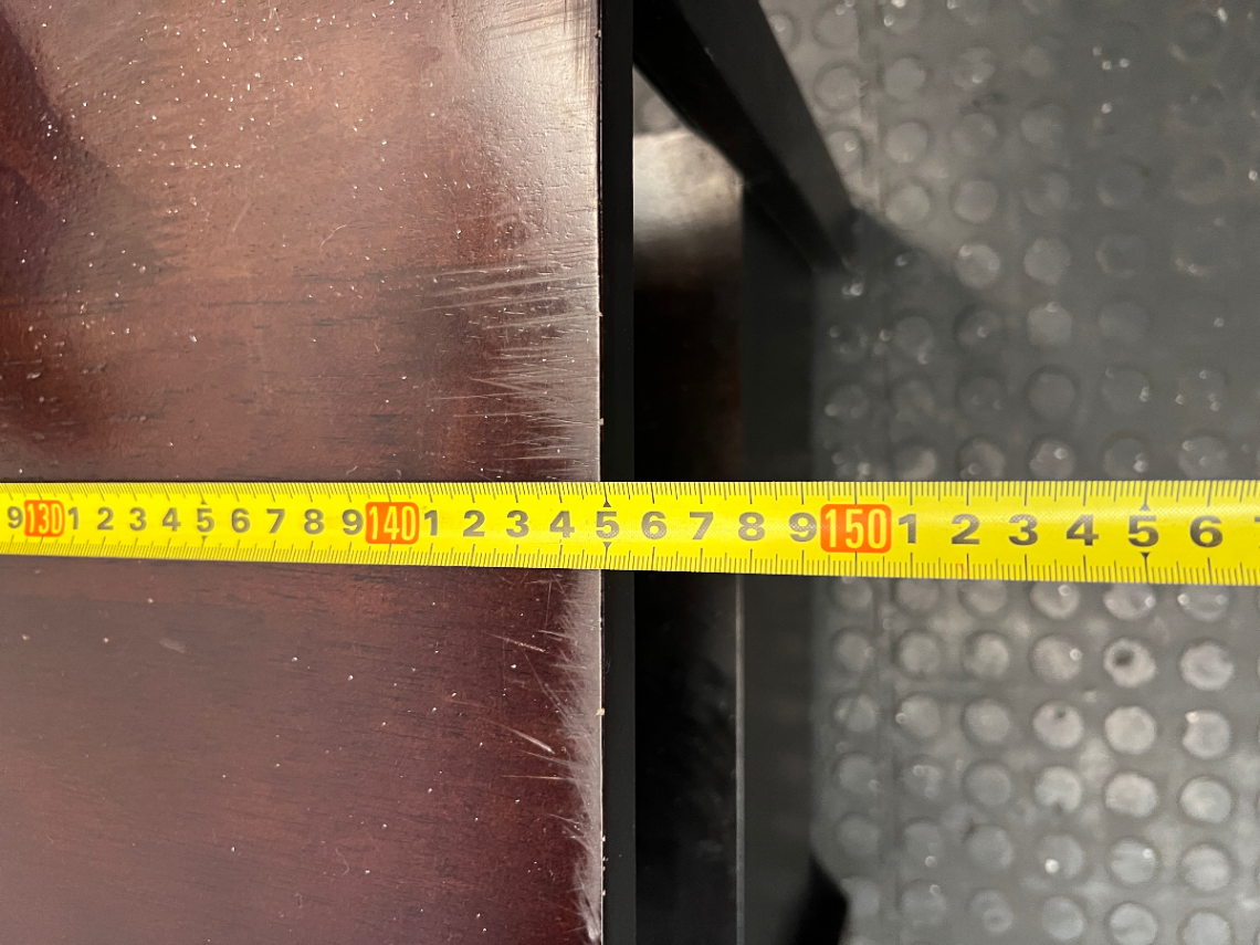 Dark Brown Varnished Pine TV Unit - Minor Surface Scuffs - 2ndhandwarehouse.com