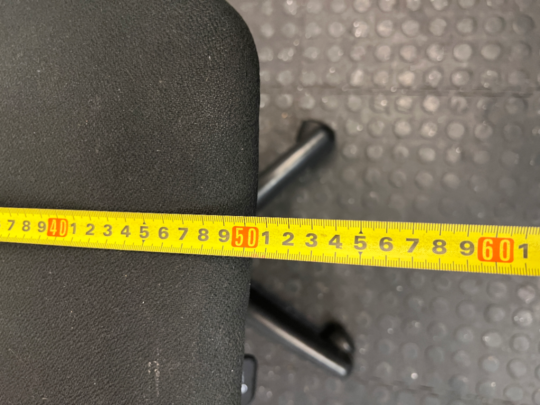 Red and Black Armless Swivel Office Chair — Scuffed Arm Rests - 2ndhandwarehouse.com