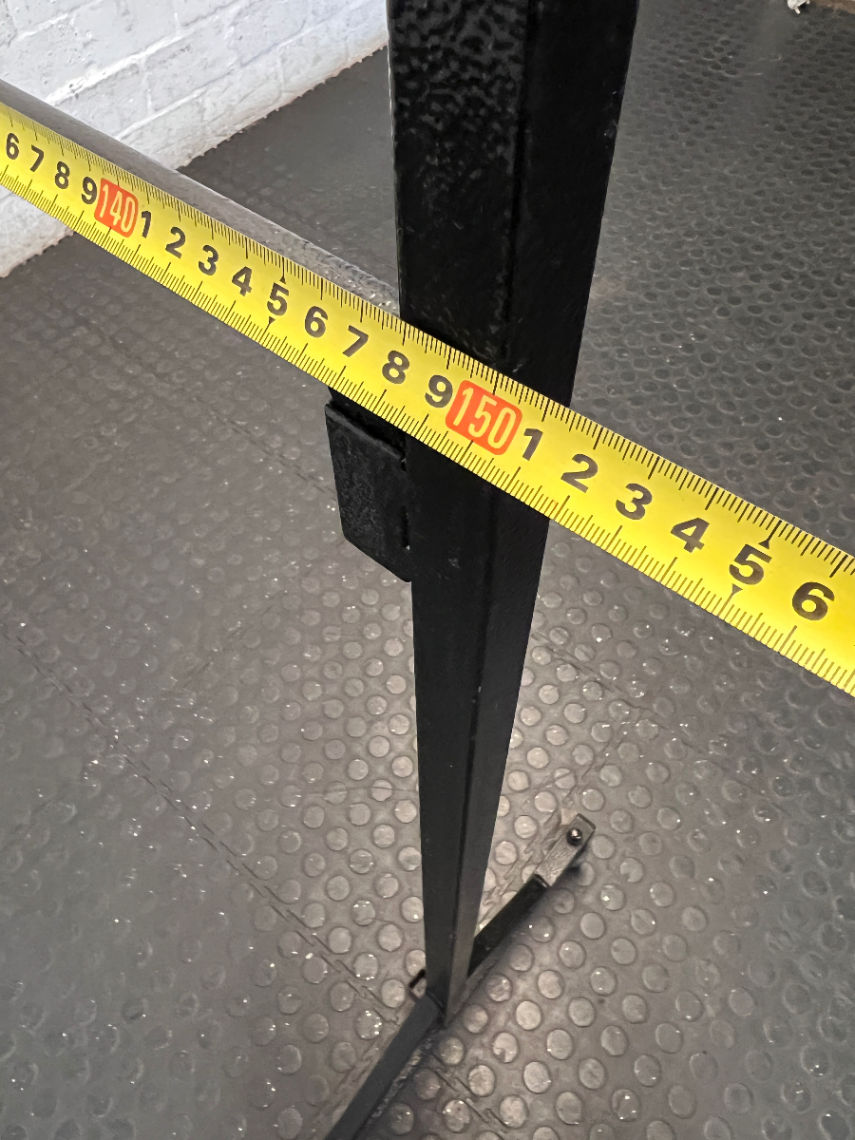 Double Black Metal Mobile Clothing Rail — Good Working Order - 2ndhandwarehouse.com