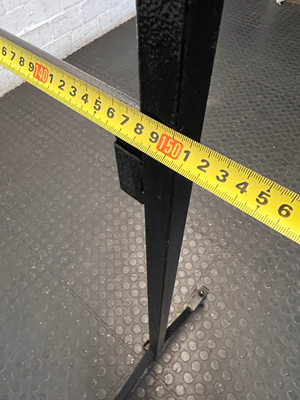 Double Black Metal Mobile Clothing Rail — Good Working Order - 2ndhandwarehouse.com