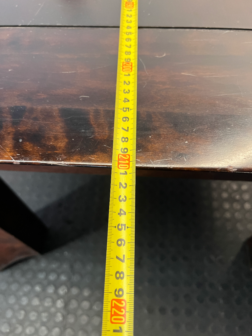 Coricraft 8 Seater Dining Table in Dark Wood Stain — Surface Scratches; Requires Sanding and Re-stain - 2ndhandwarehouse.com